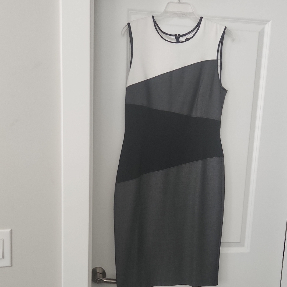 White House Black Market Color Block Midi Dress